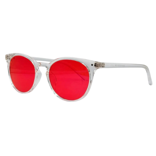 Red lens glasses